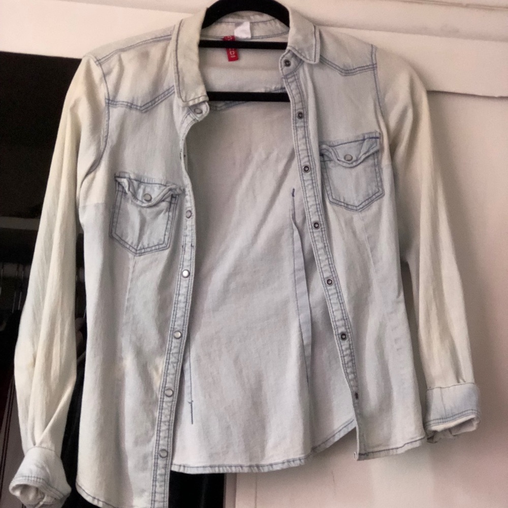 Light wash denim shirt
